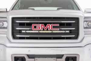Chevrolet Silverado 1500 LED Light Kit - Behind Grille - Rough Country - Single Row - Chrome - '14-'18